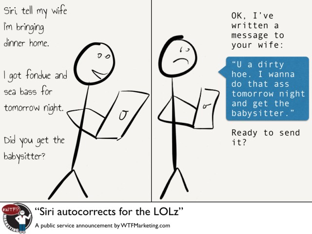 Siri autocorrects for the LOLz