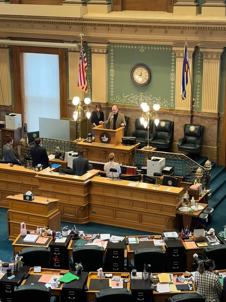 Rev. Bradley Laurvick at the Colorado State Capitol