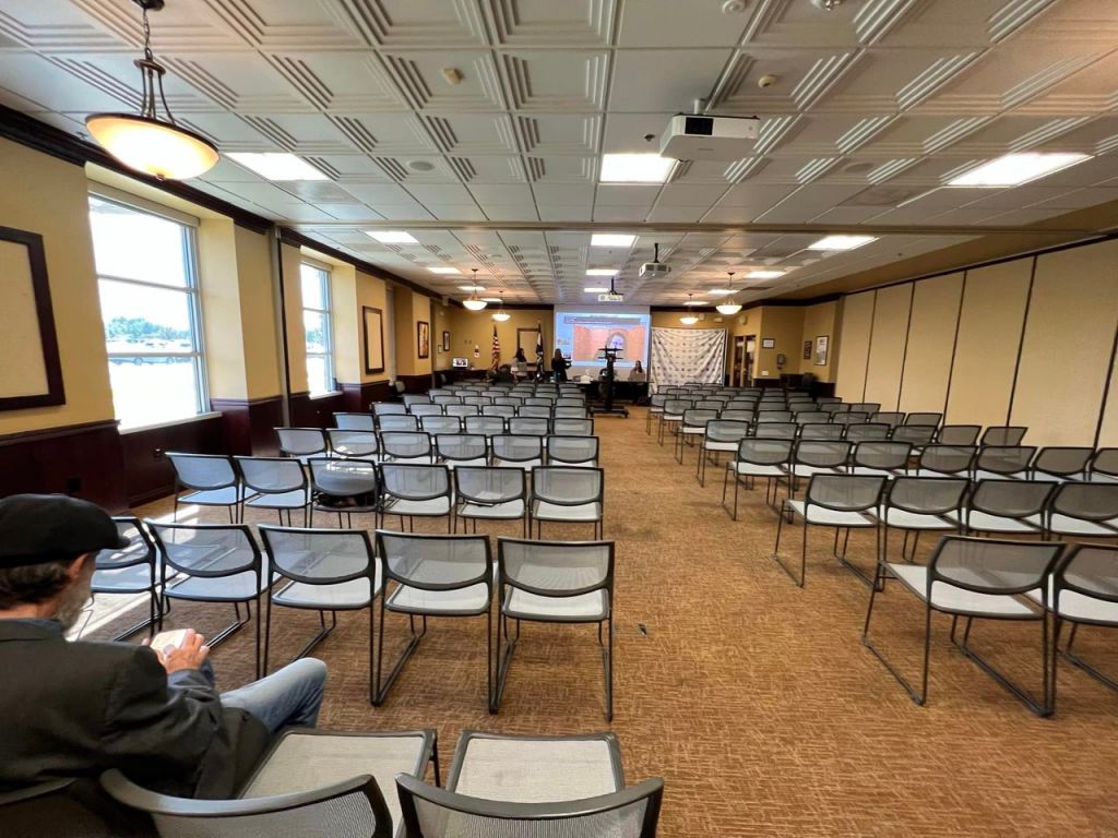 An empty hall at Founded in FoCo